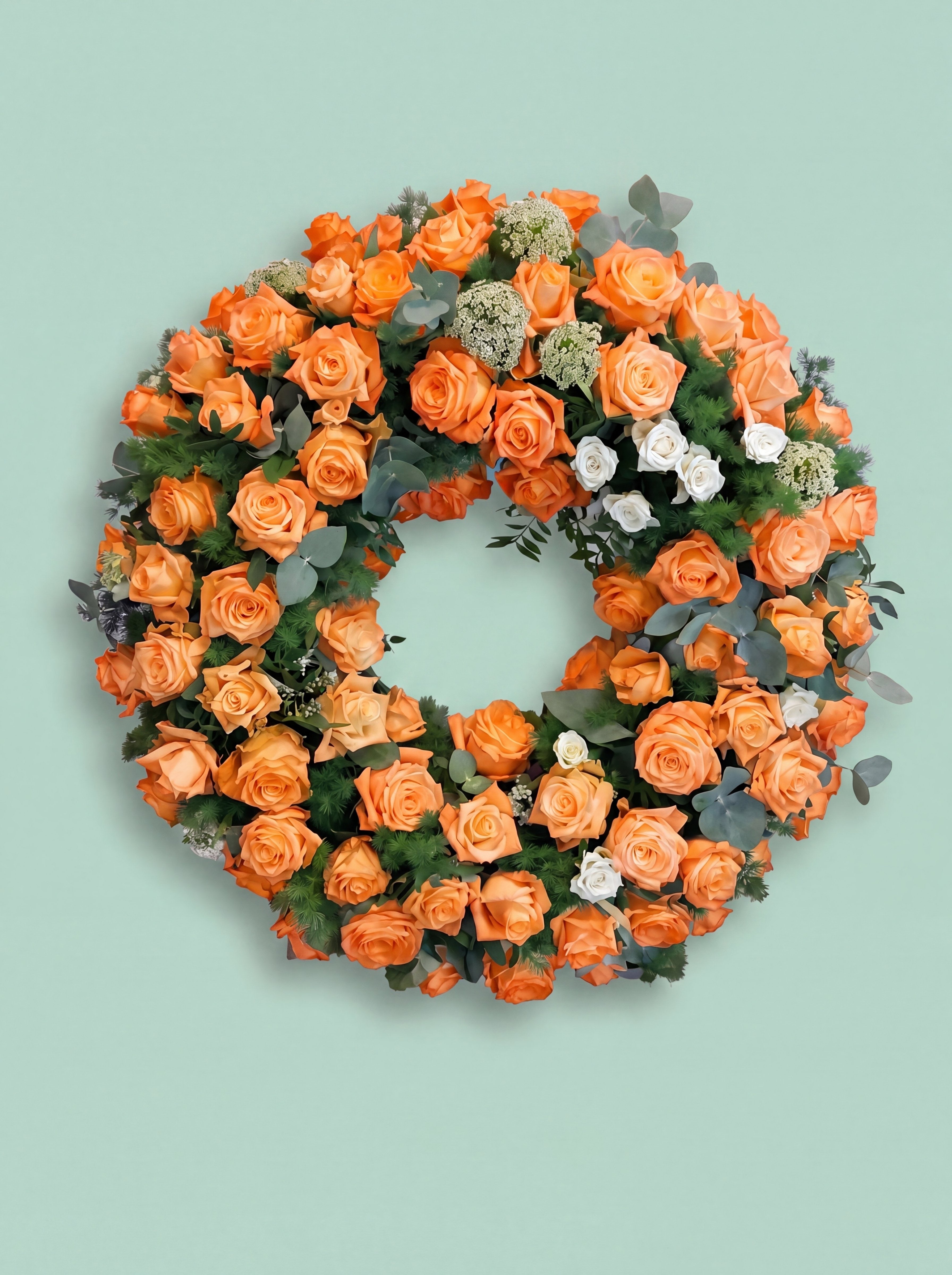 Greek exclusive wreath of lots of roses
