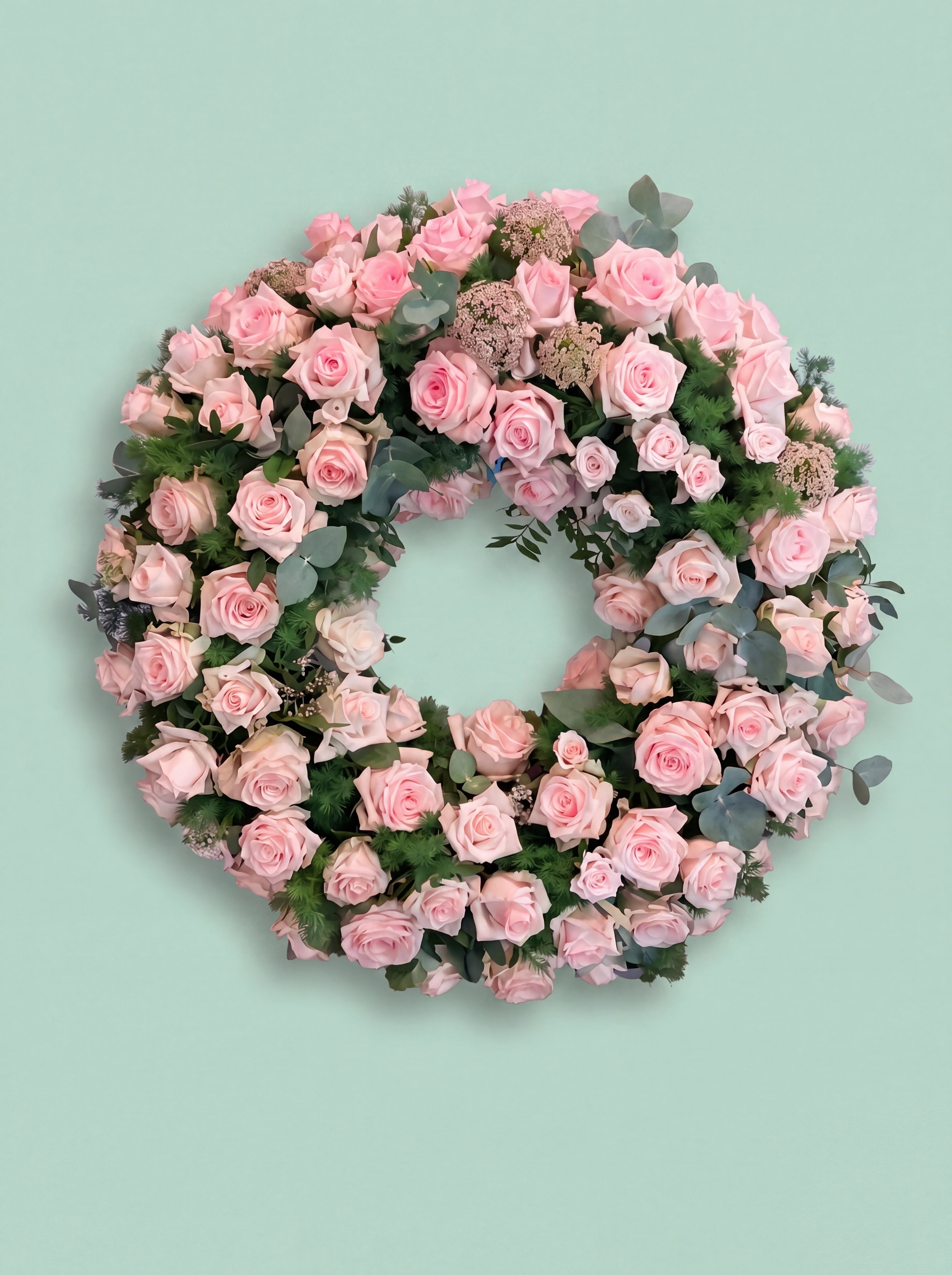 Greek exclusive wreath of lots of roses