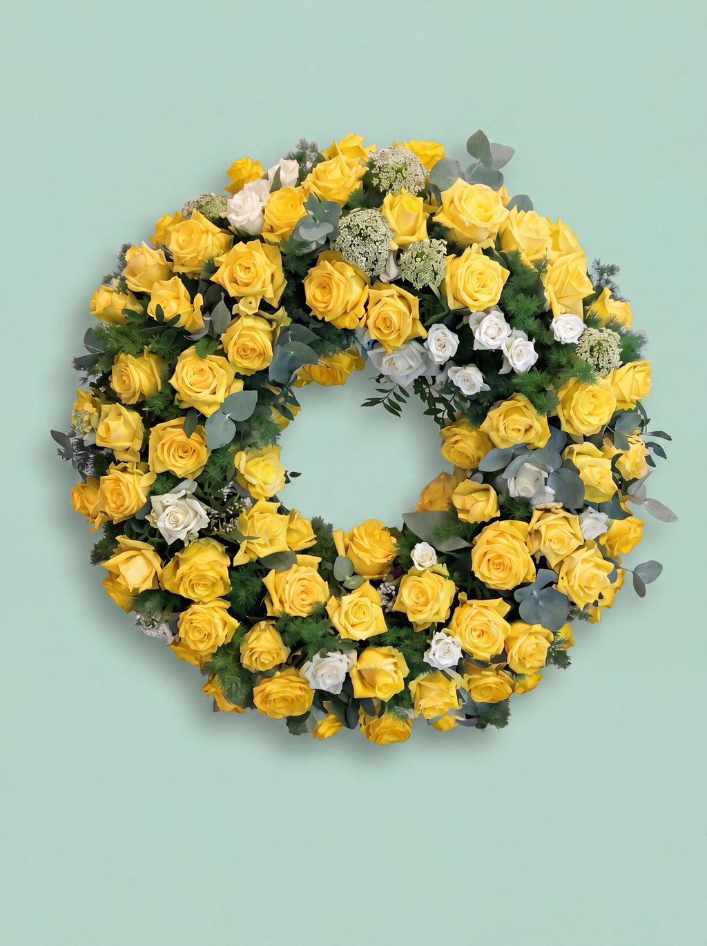 Greek exclusive wreath of lots of roses