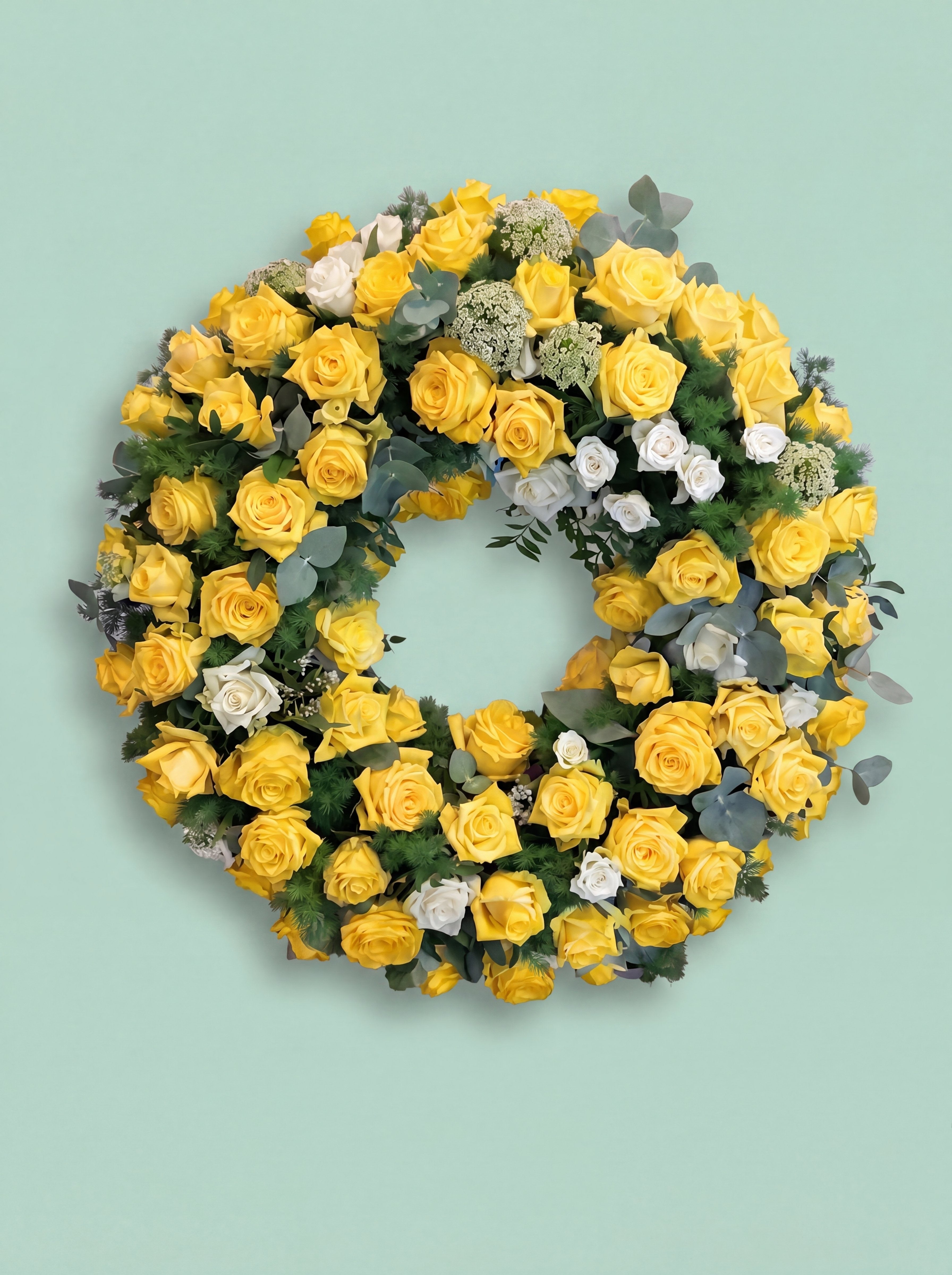 Greek exclusive wreath of lots of roses