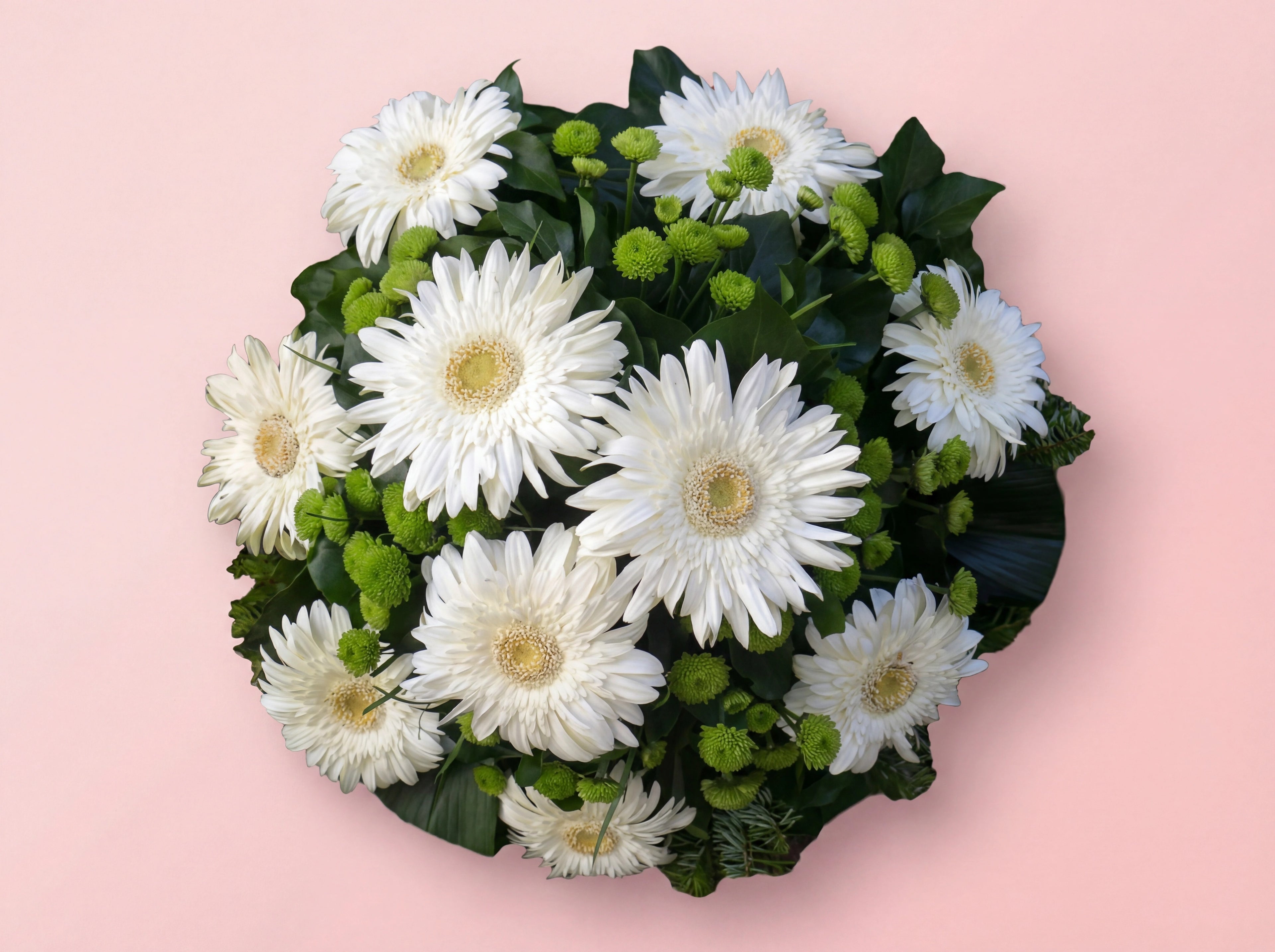 Horizontal Wreath Gerbera, Chrysanthemum
