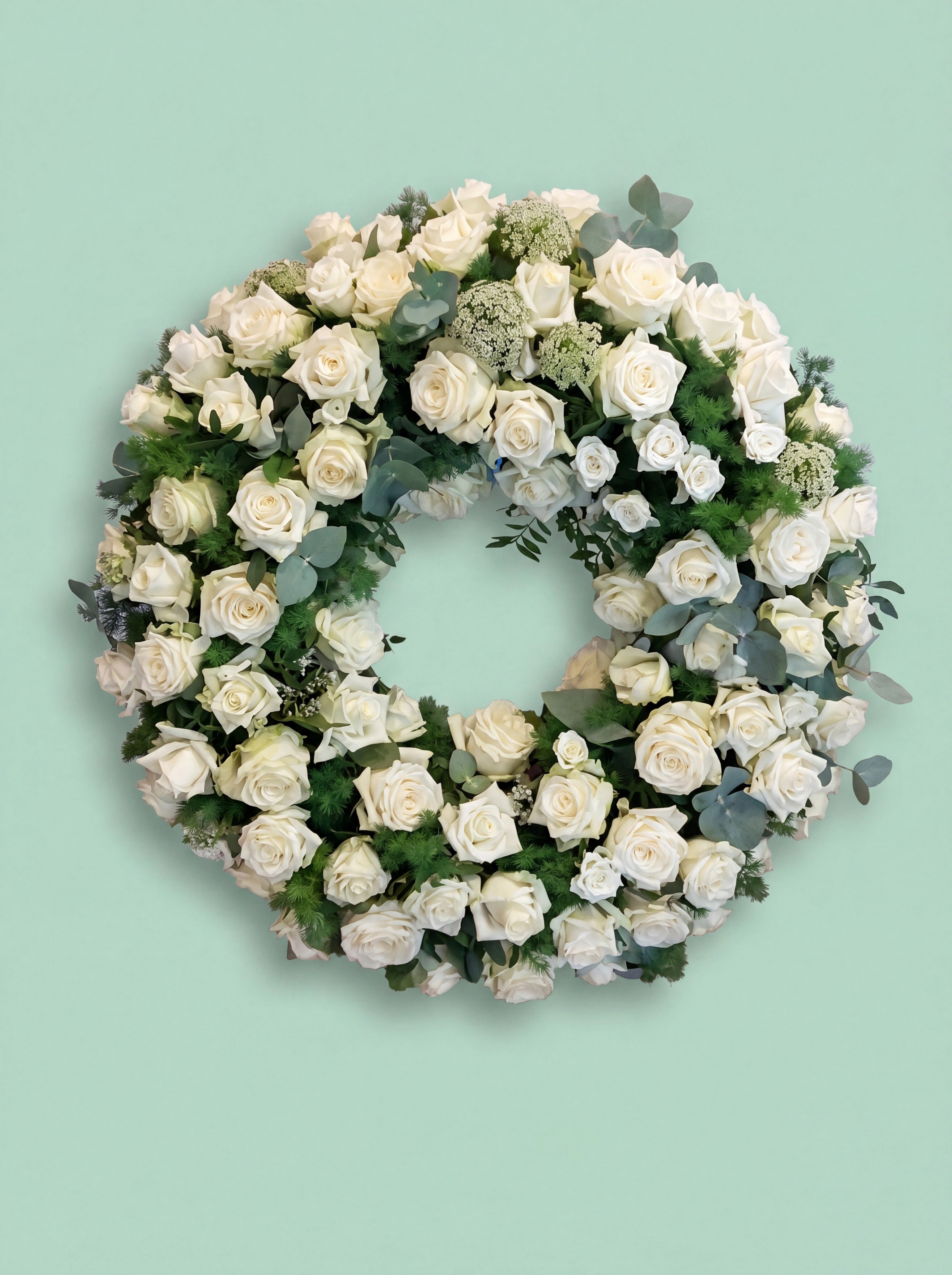 Greek exclusive wreath of lots of roses